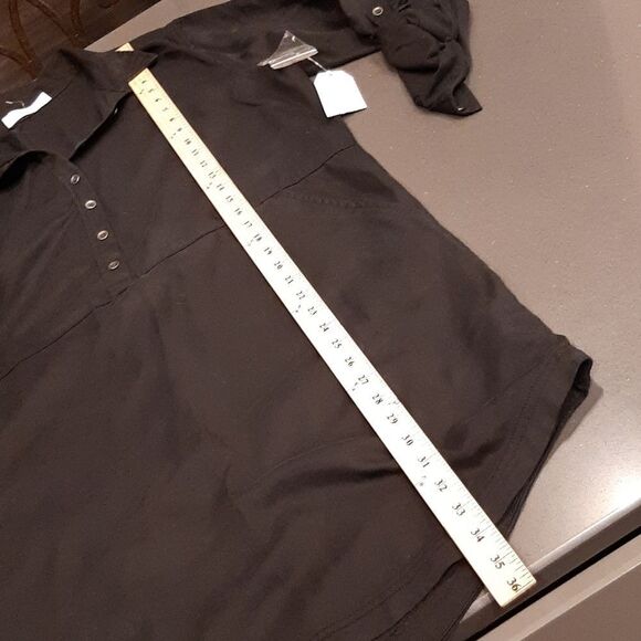 Black Shirt Dress by Time and Tru - Picture 12 of 14